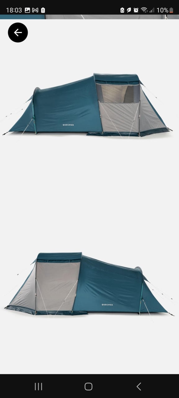 Queshua xxl kampeertent 4 personen.