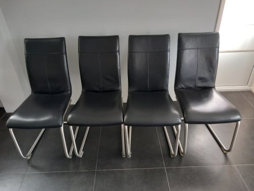 Leren eetkamerstoel (4x)