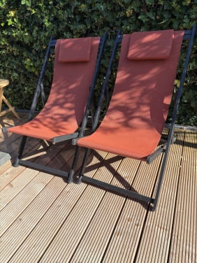 Nieuw! 2 aluminium strandstoelen