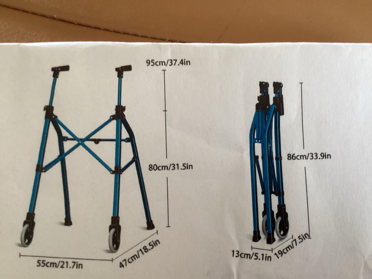 Verstelbaar opvouwbaar looprek