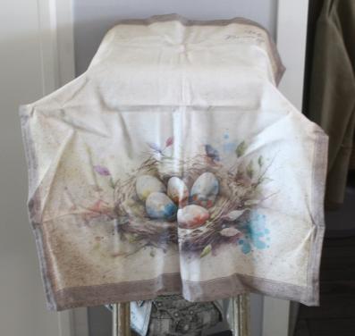 Theedoek met eierenprint