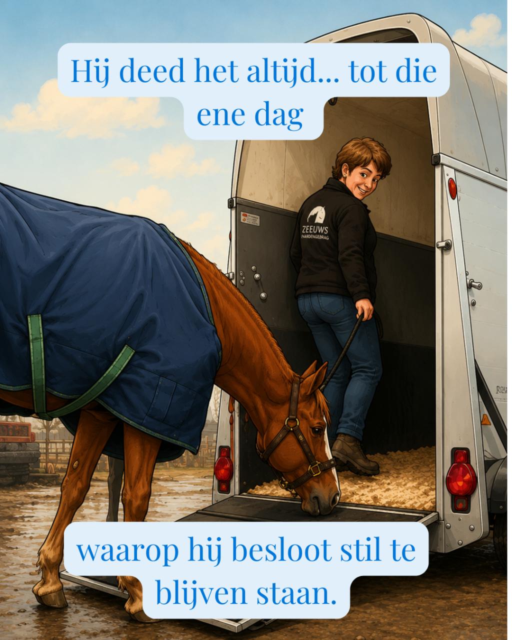 Een VIP paard wil VIP vervoert worden