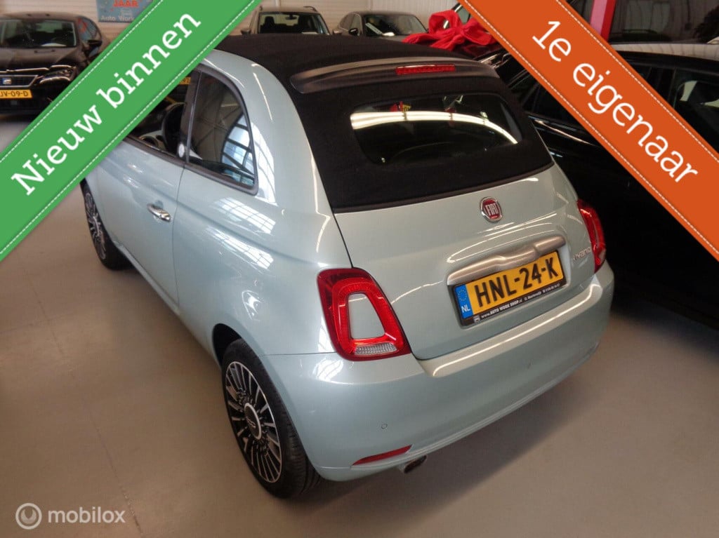 Fiat 500 C 1.0 hybrid launch edition/airco/16''lm velgen/half leer/1st eig/