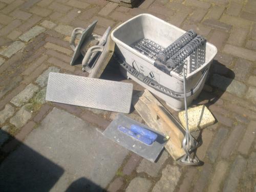 Set tegelzetter en stucadoor gereedschap