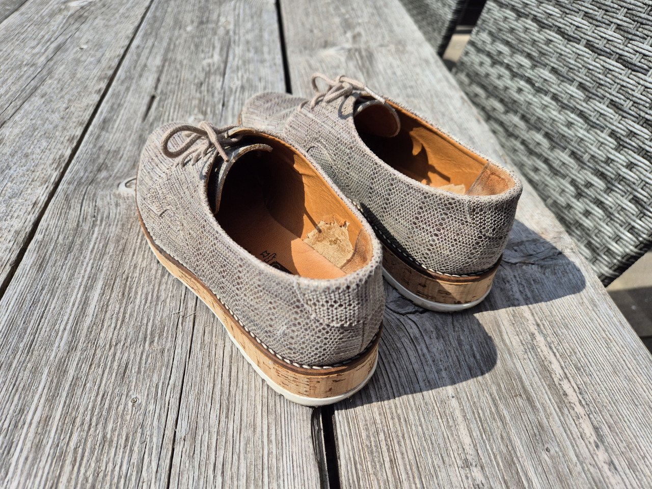Lage bruine schoenen, maat 37