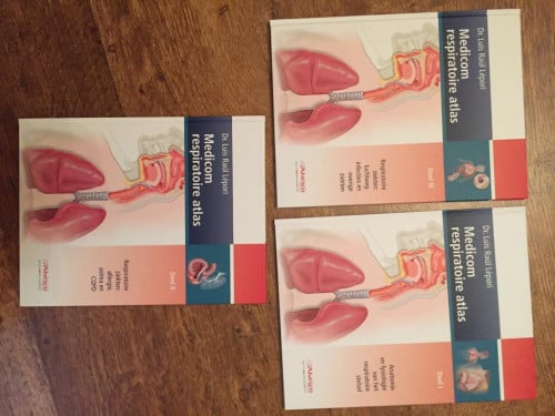 Te koop; boeken respiratoire atlas 3 delen medisch verpleging POH arts