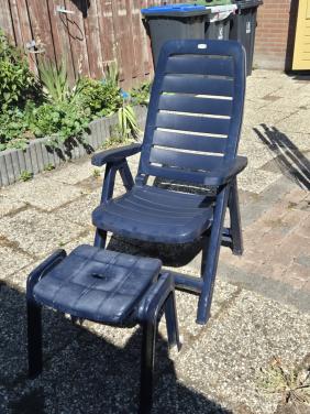 4x Jardin tuinstoelen blauw