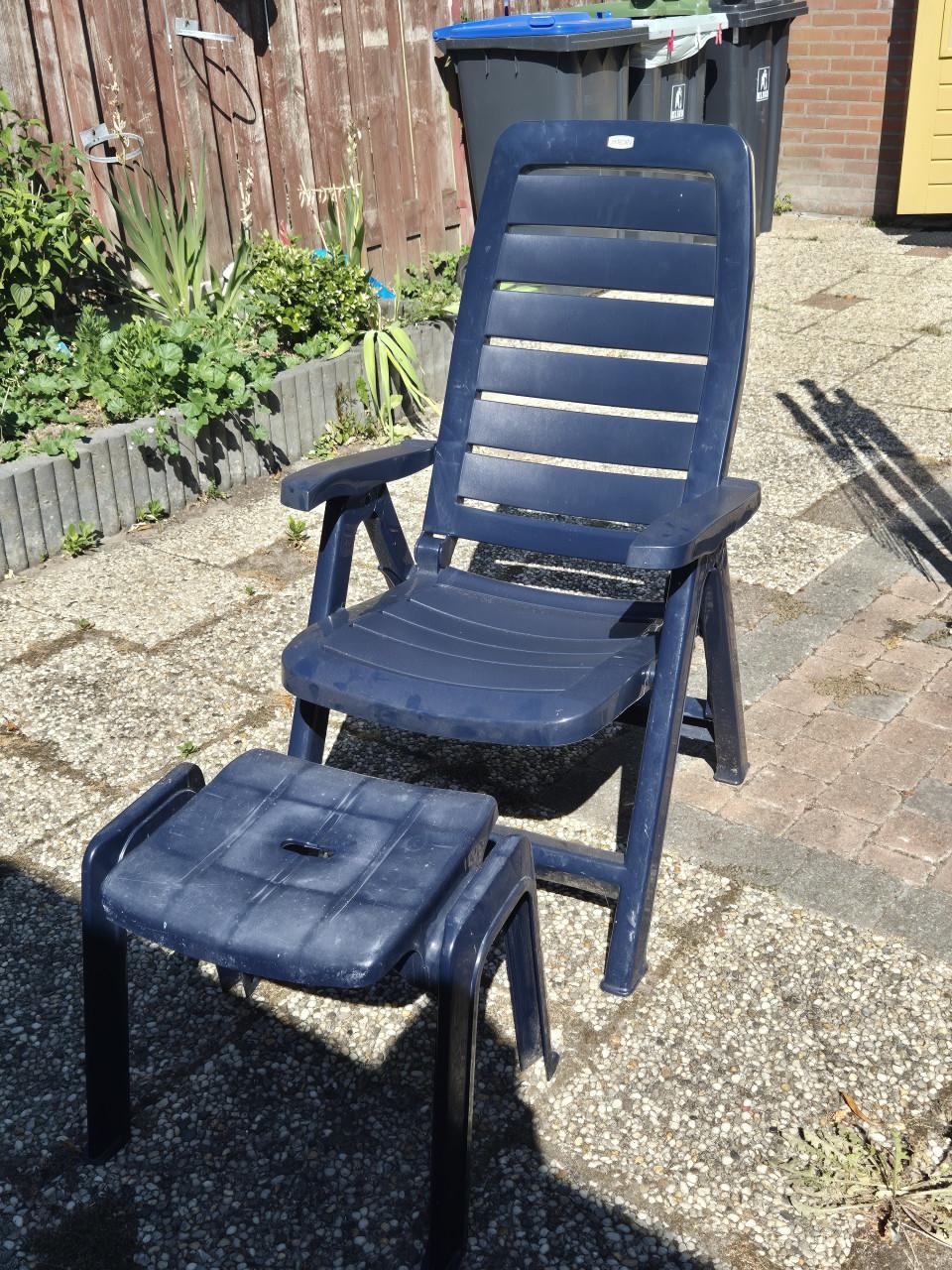 4x Jardin tuinstoelen blauw