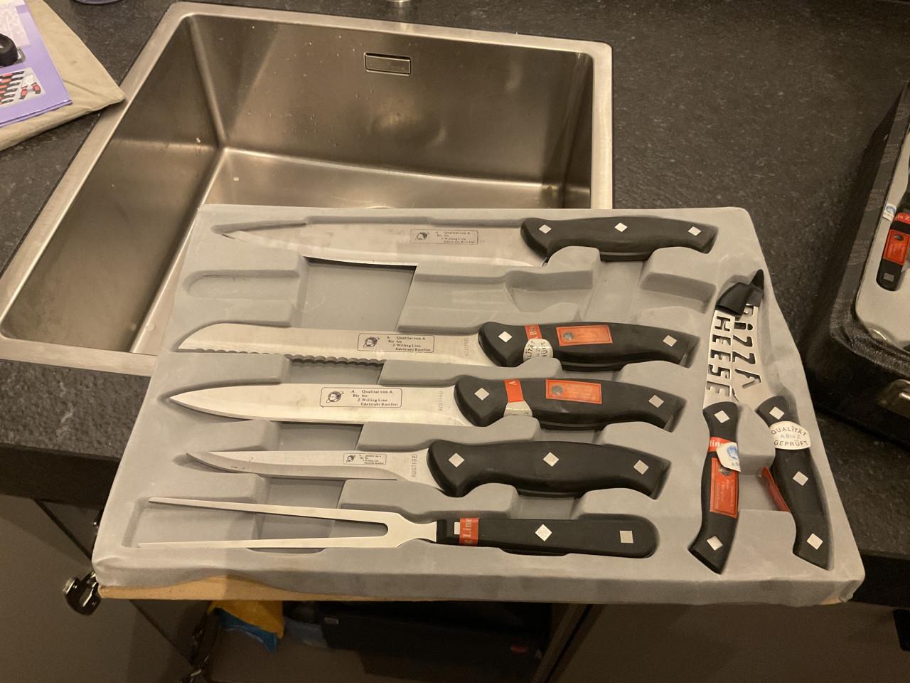 Luxe messenset in koffer.