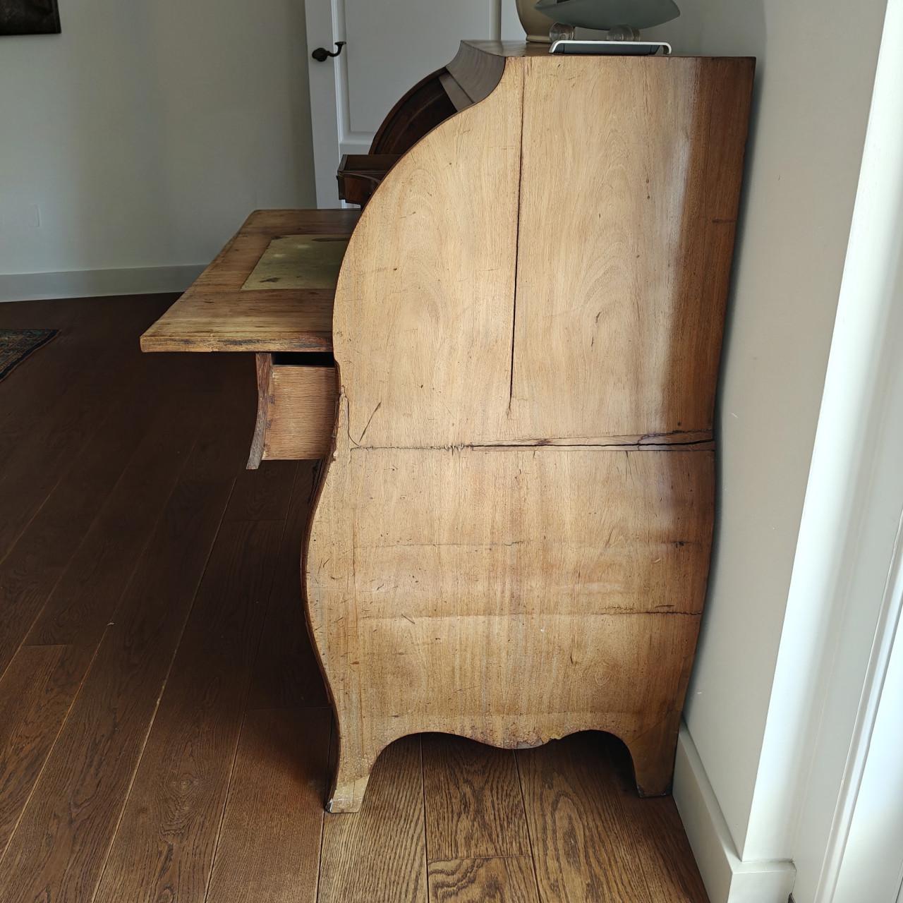 Antiek Hollands mahonie gefineerd houten rolsecretaire