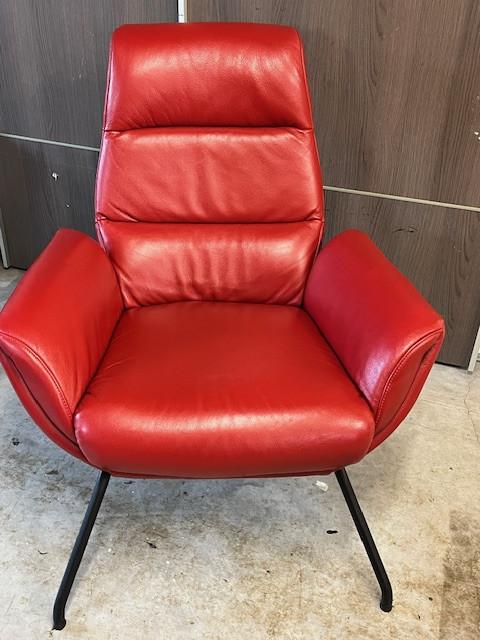 Lederen relax fautuille rood