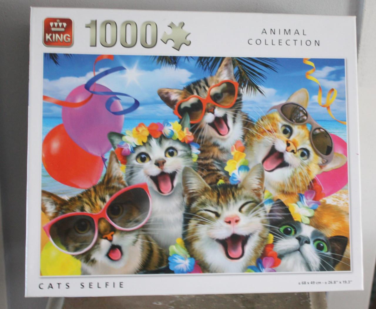 Puzzel katten- cats selfie 1000 stukjes