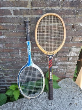 Twee vintage tennisrackets