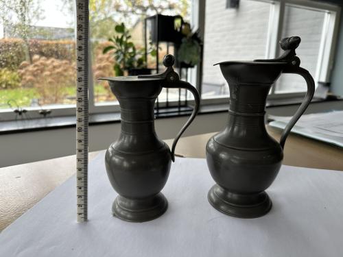 Tinnenkannen en koperen potten