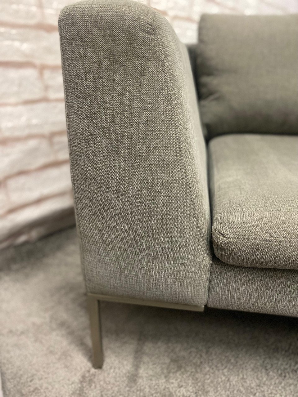 GRATIS LEVERING HEEL NL Montel Taupe Stoffen Hoekbank