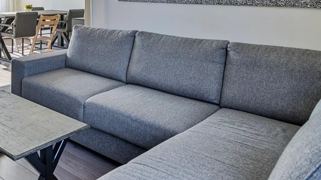 Hoekbank met chaise longue - 260x220cm