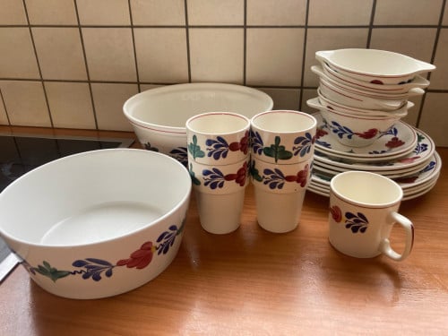 Boerenbont servies delen