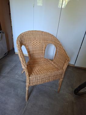Tuinstoelen (riet, 4 stuks)