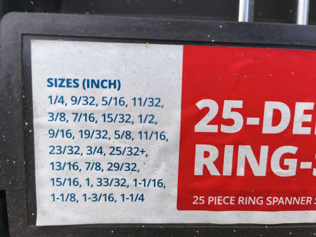 Te koop aangeboden 25 delige ring steeksleutelset!