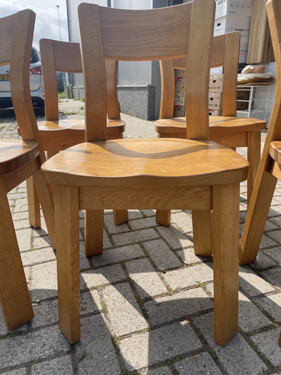 Set Deens vintage jaren 70 stoelen