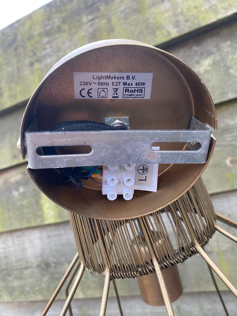 Hanglamp bronskleurig met E27 fitting