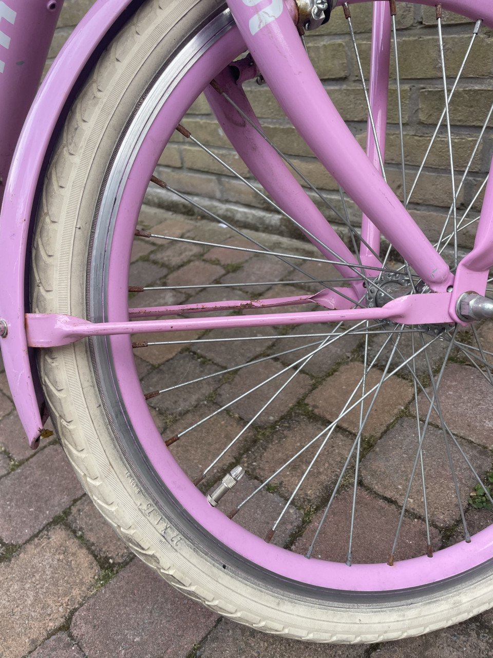 Meisjes fiets roze Spirit 22 inch