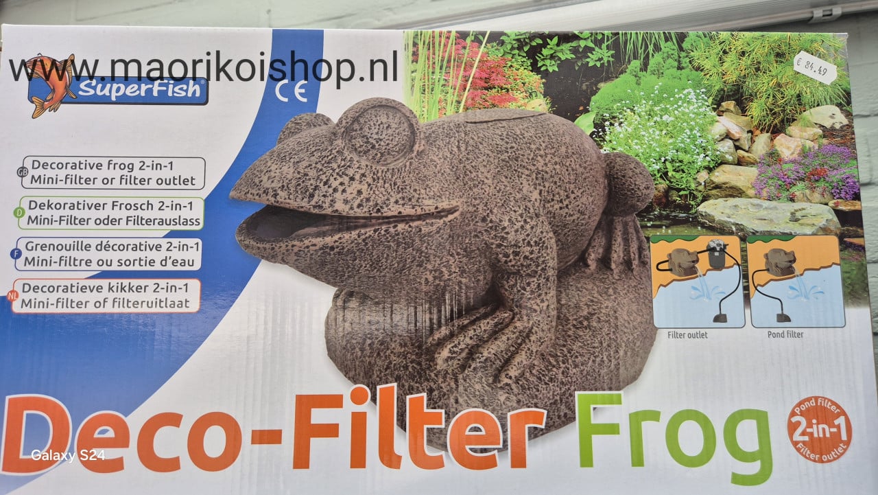 Vijver filter kikker en een vis