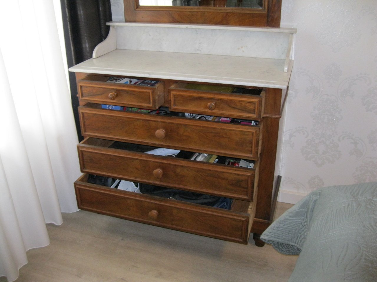 Antieke toilettafel/commode