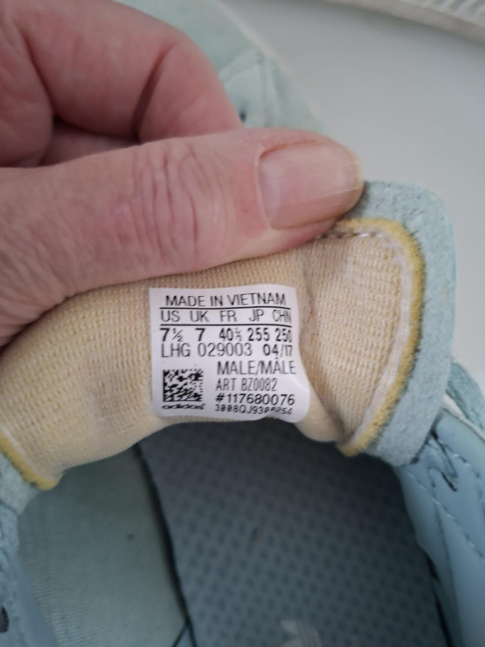 Adidas campus groen/wit veloursleer