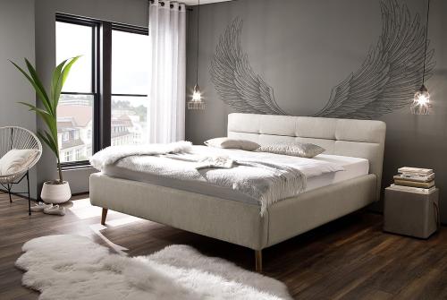 Tweepersoons modern bed Claudia met 2 bodems en opbergruimte