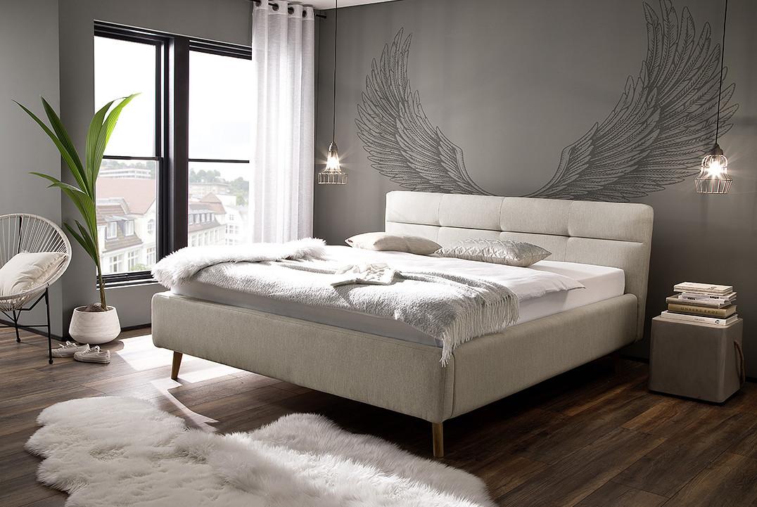 Tweepersoons modern bed Claudia met 2 bodems en opbergruimte