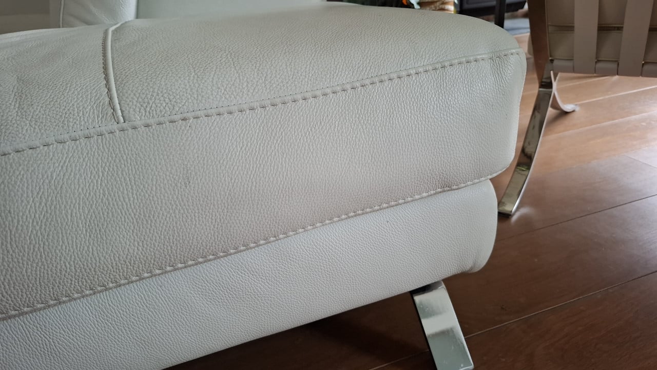 Hoekbank wit leer Natuzzi Editions