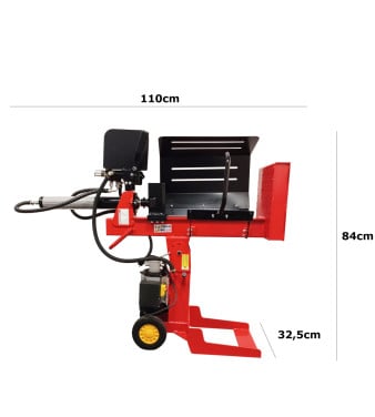 Crossfer houtklover, houtkliever, kliefmachine 8TO staan / liggend