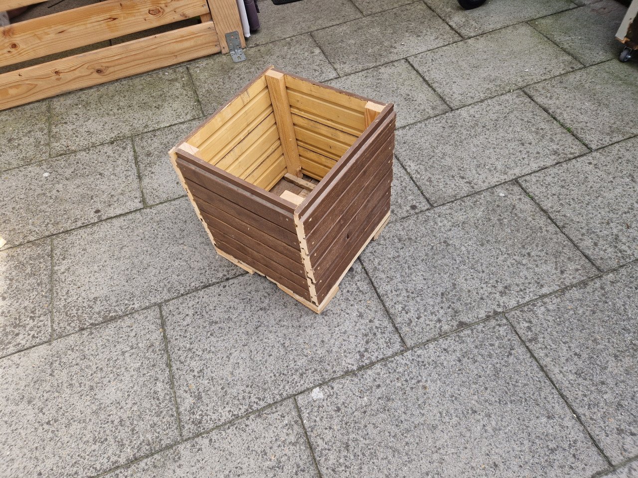 Houten plantenbak