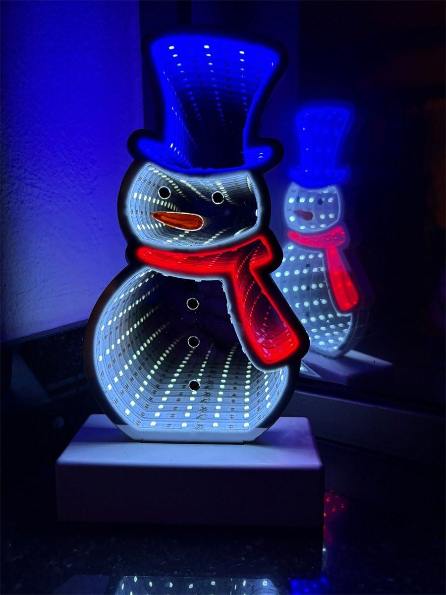 Kerstman 3D led met timer verlichting