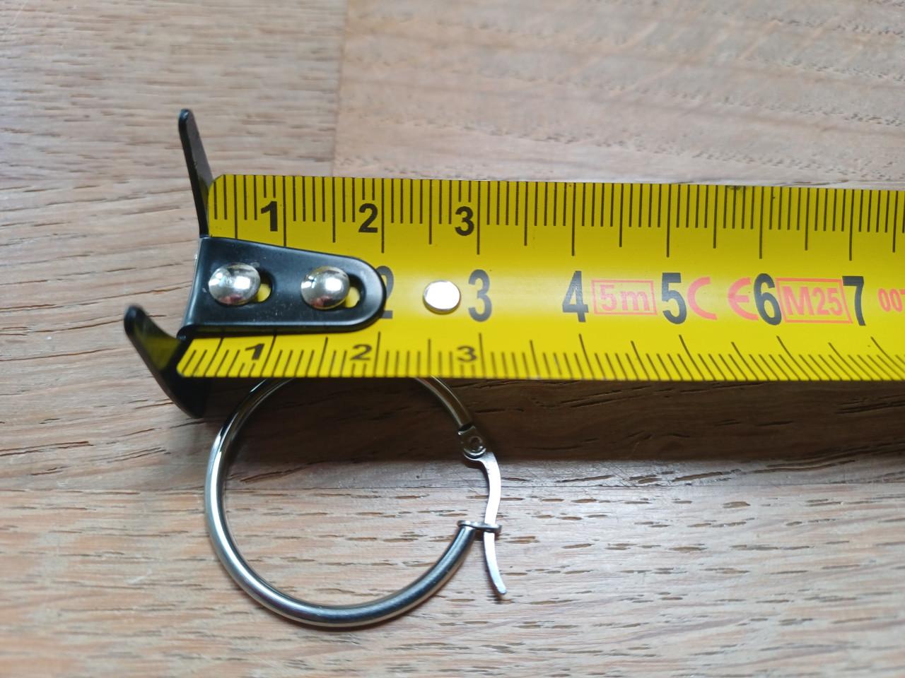 Nieuwe zilveren oorbellen/ringen 3 cm, staal