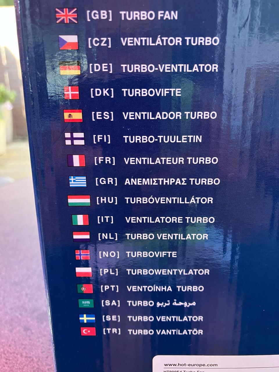 Honeywel Turbo-Ventilator HT900E ( Geen koeriersdienst)