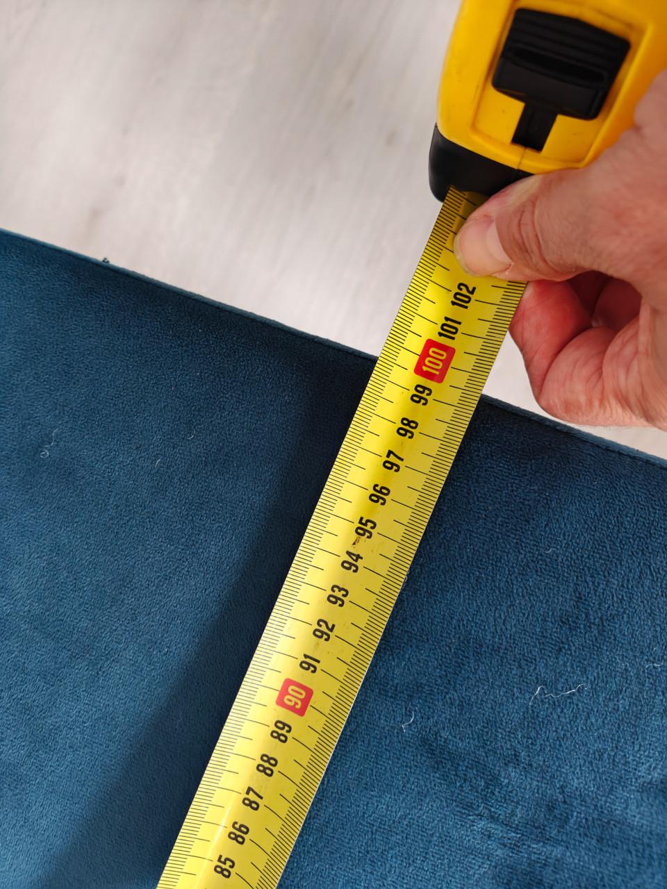 Bankje / schoenenbank / eettafelbank - 100cm blauw fluweel