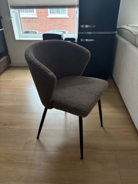 Eetkamerstoelen Teddy bruin