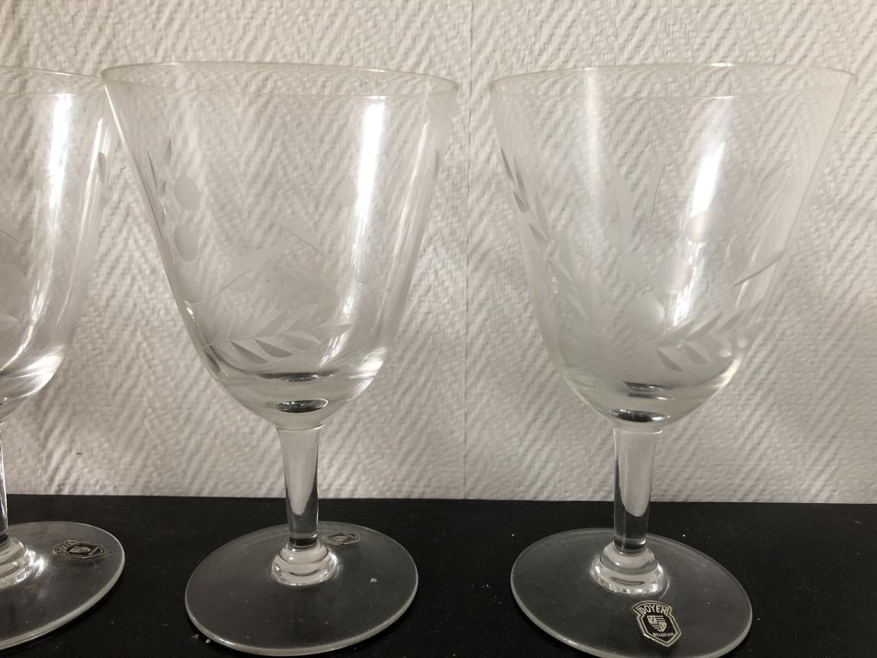 Oud glasservies + karaf Doyen