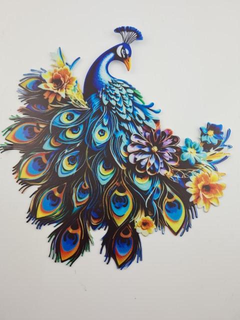 Muurdecoratie Pauw blauw