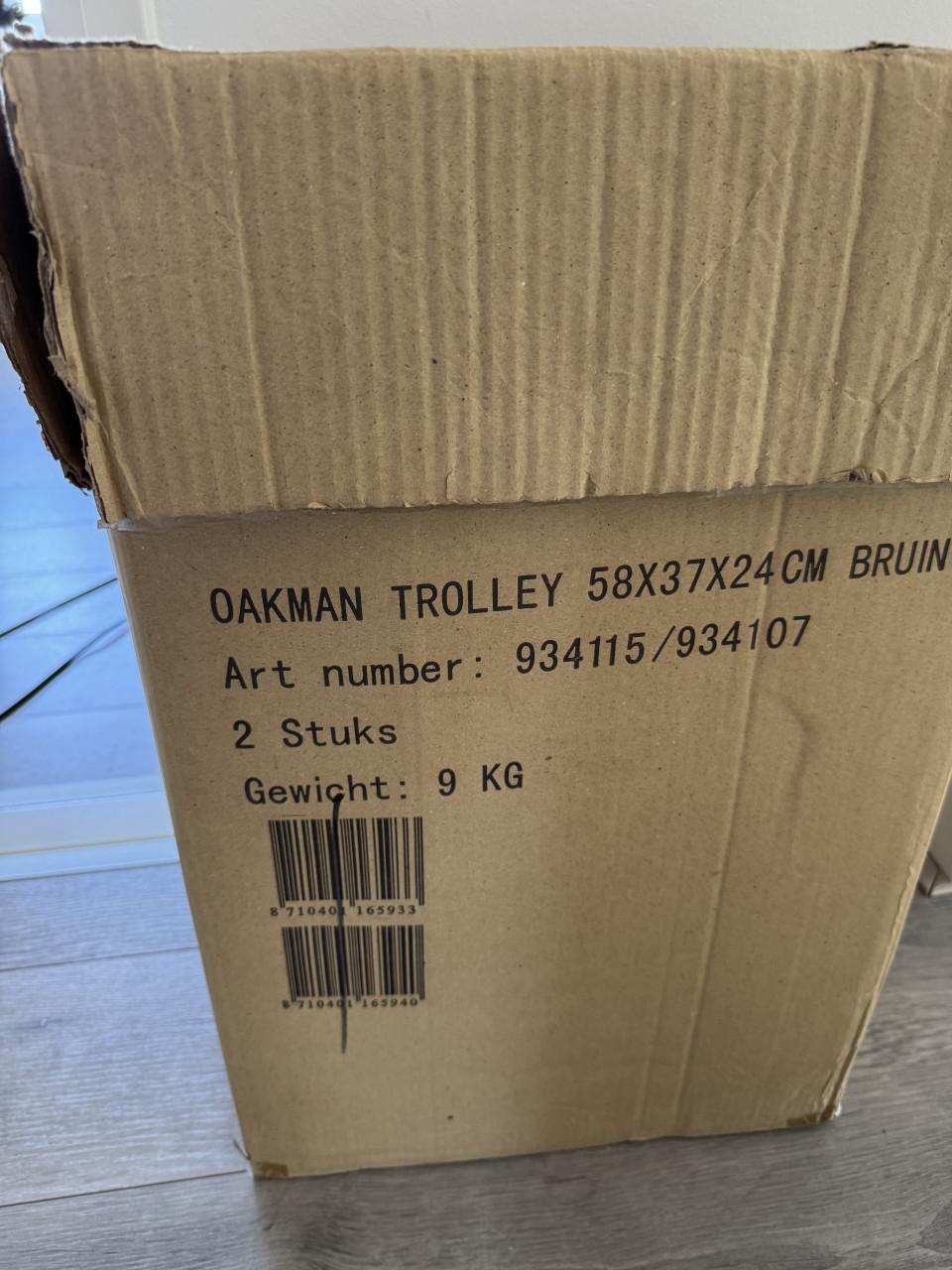 Trolley zwart suède