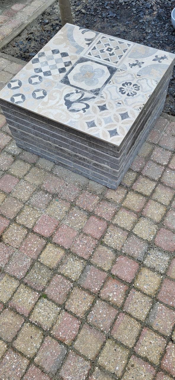 8 x Keramische tuintegels