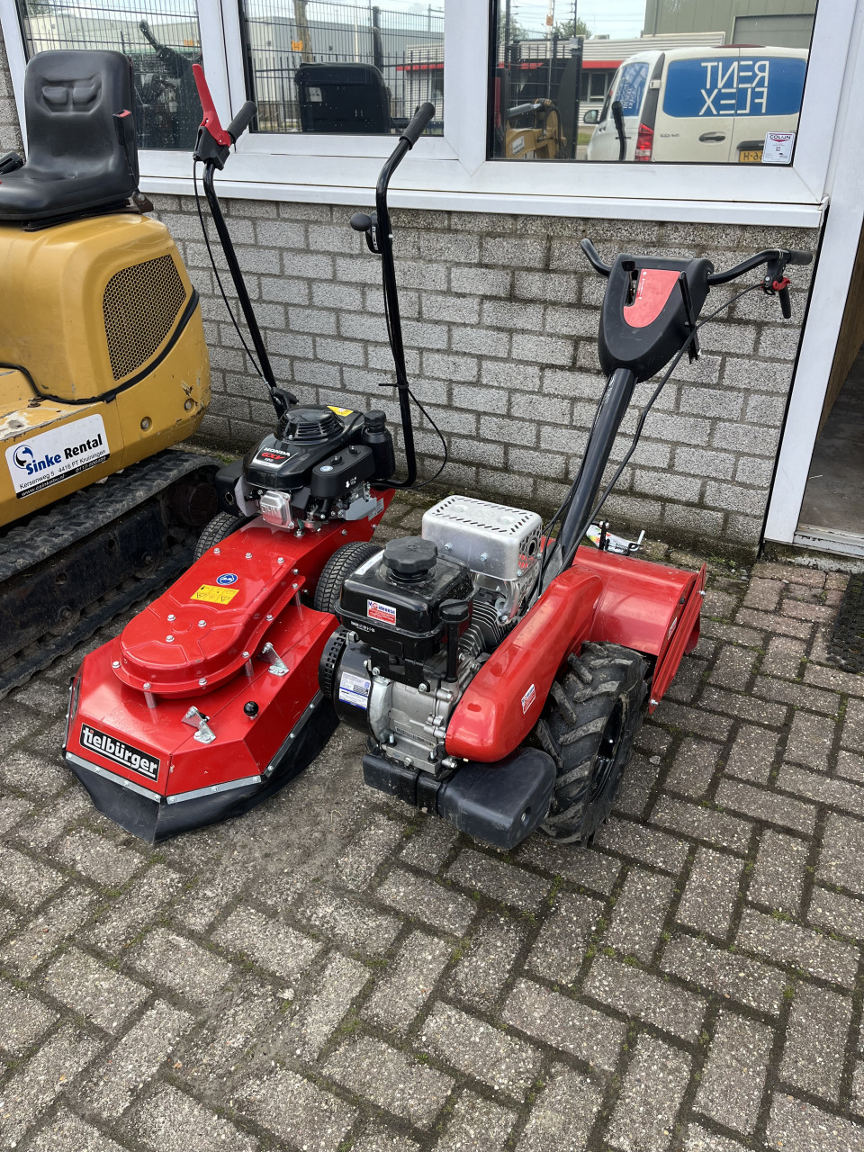 Bakfrees, onkruidborstelmachine, stobbenfrees, diverse park en tuinmachines