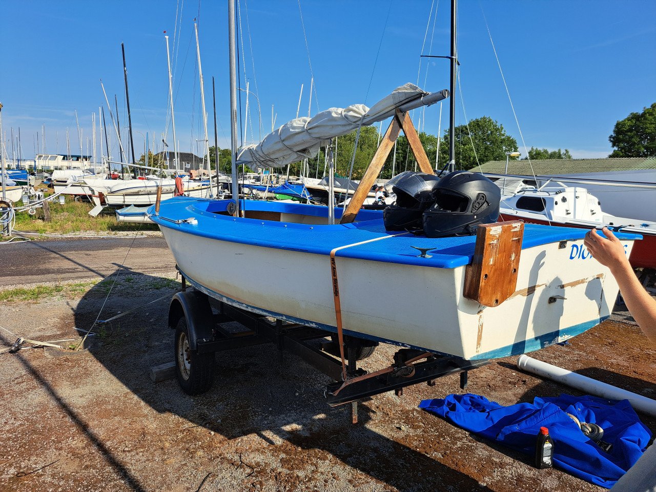 Flying arrow schakel 5.60 met trailer en motor