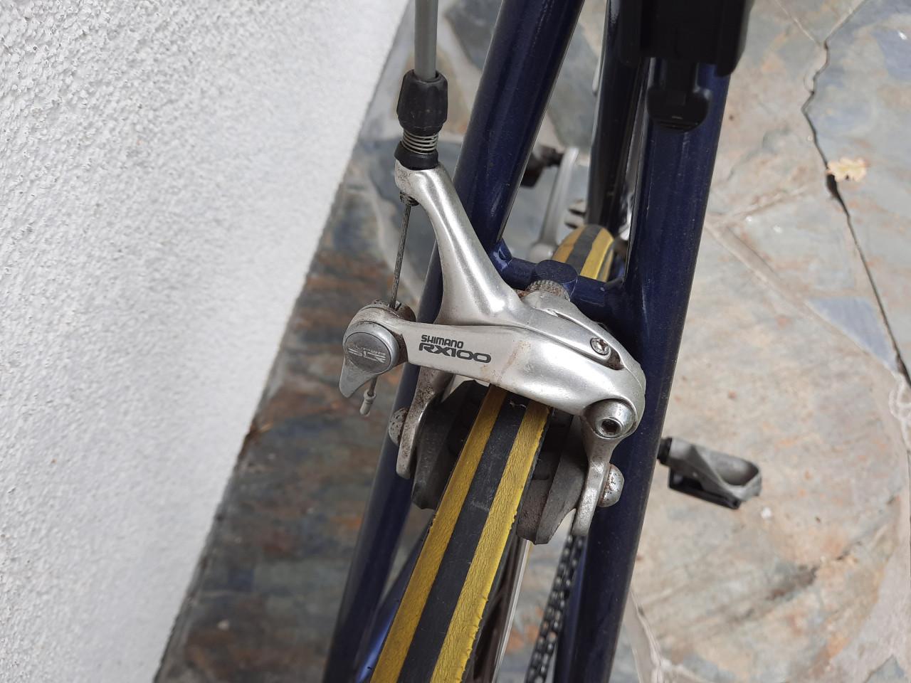 Wielrenfiets Paris-Nice van Jan Janssen maat L. Kleur blauw/geel