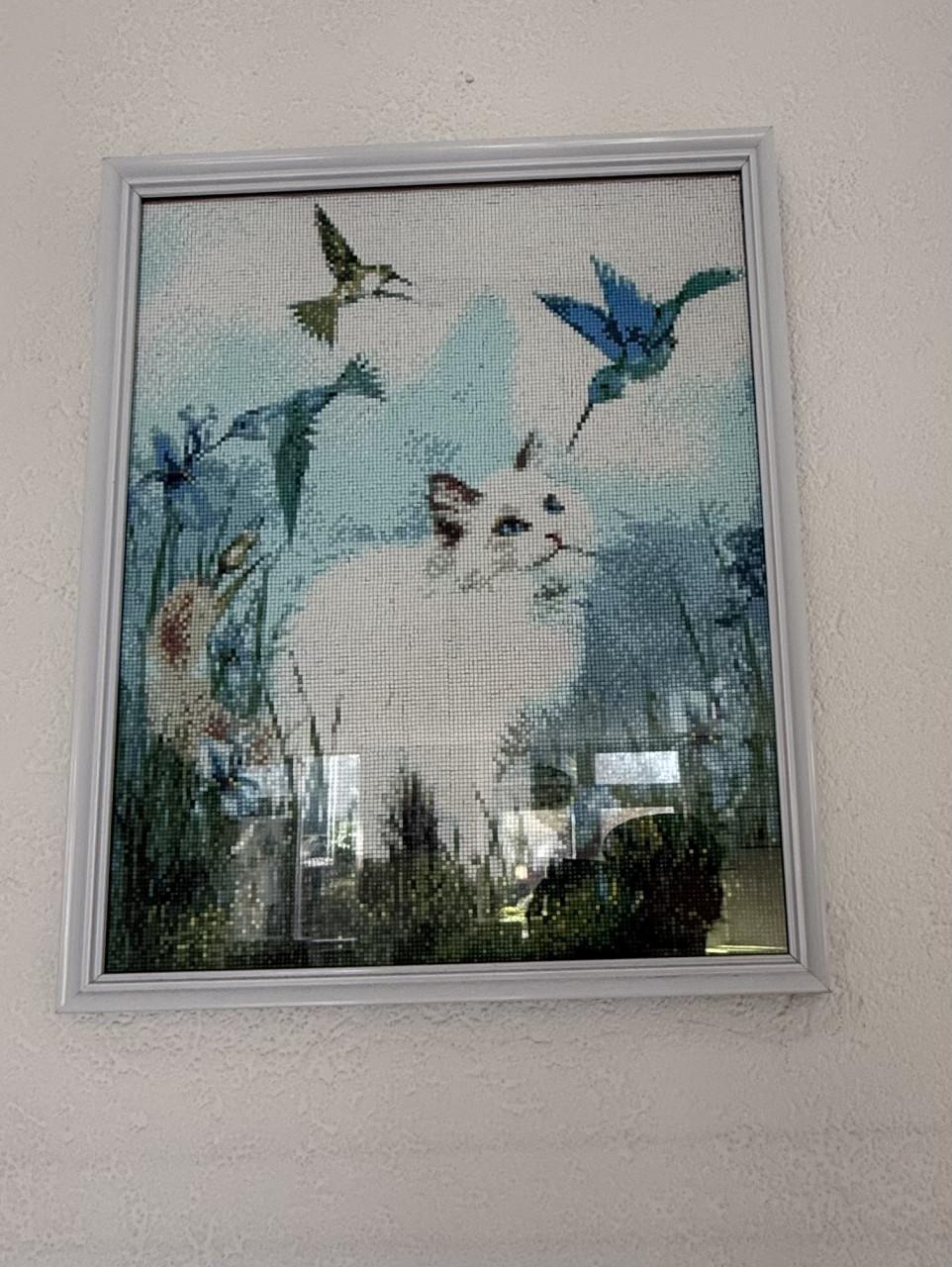 Borduur werkjes / daimantpainting ingelijst