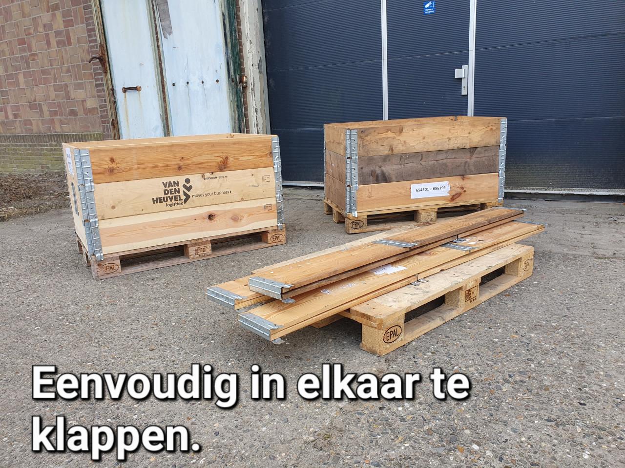 3 x Europallet, Opslagbox, Kuubskist of houten krat.