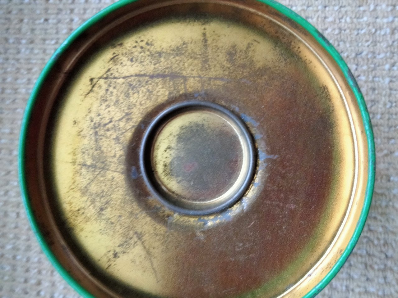 Blikken vintage spaarpot