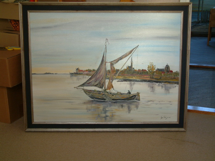 Water en wind  schilderijen olie verf  Jac Caljouw  Arnemuiden